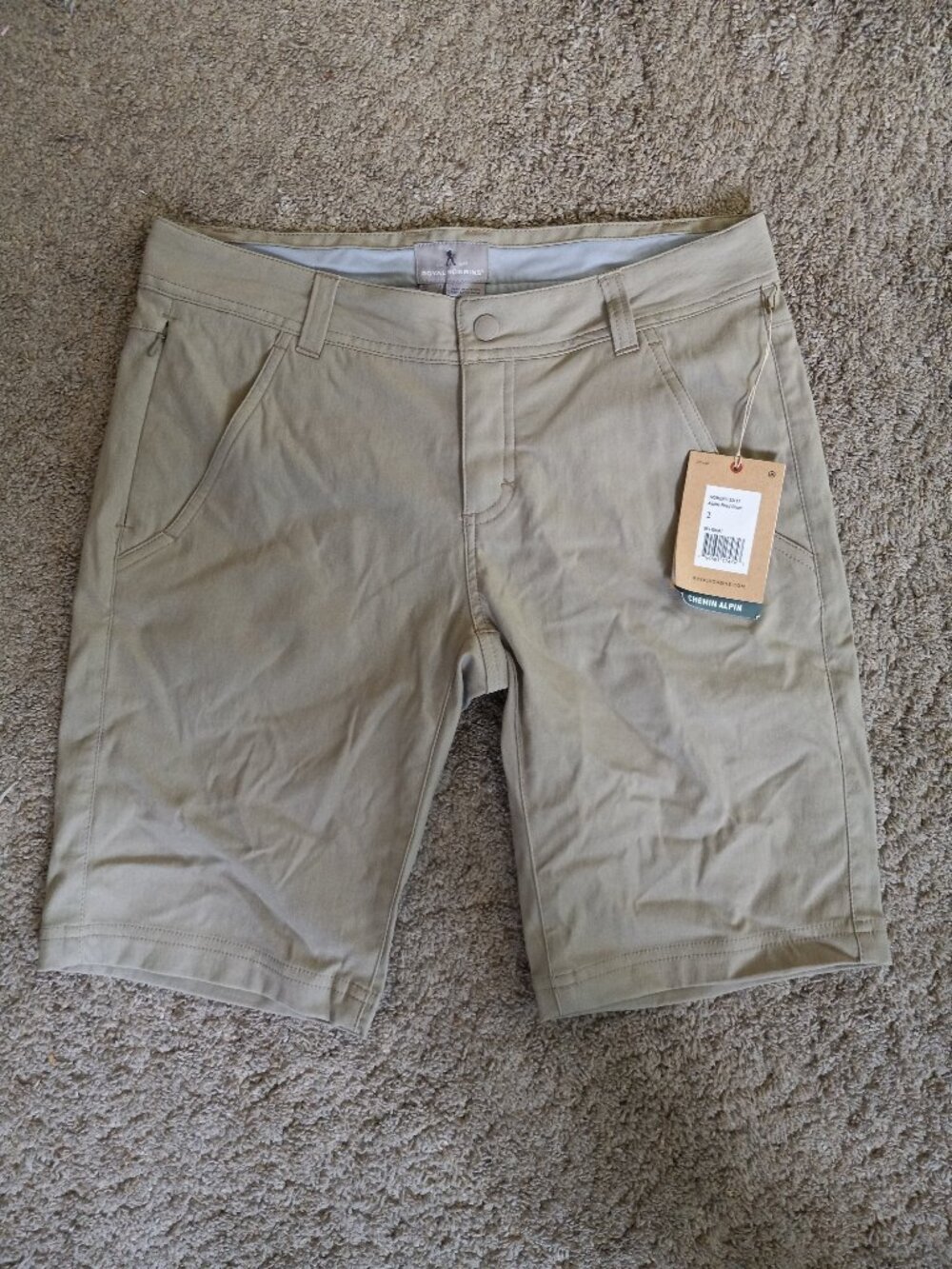 Royal Robbins Women Shorts Size 2 Alphine Road Khaki NWT